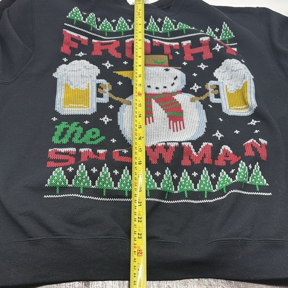 Frothy the Snowman Ugly Christmas Sweater Sweatshirt Holiday Party Men's Size XL - Picture 7 of 7